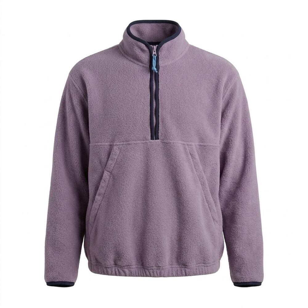 Gap Arctic Fleece Half Zip Purple Mock Neck Jacket Women Size M